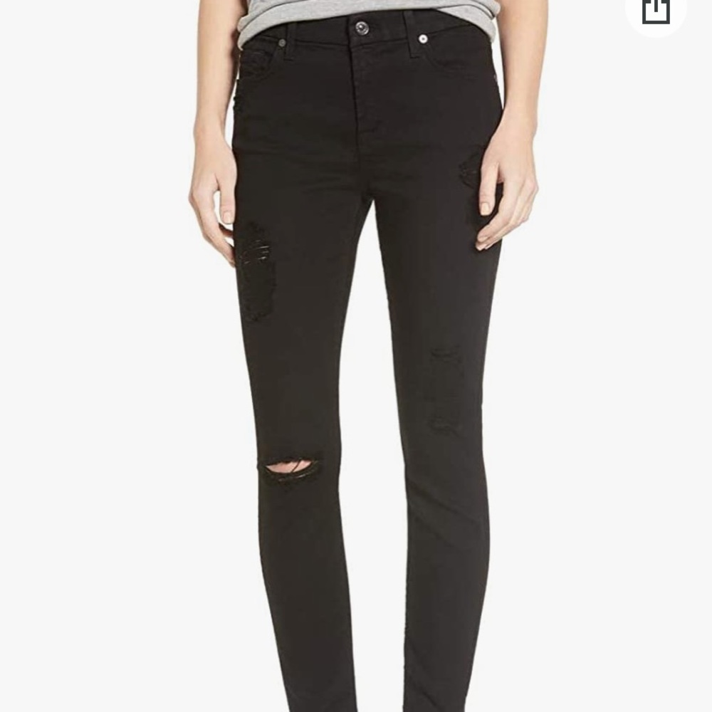 Seven for all mankind b(air) distressed ankle skinny jeans /30/